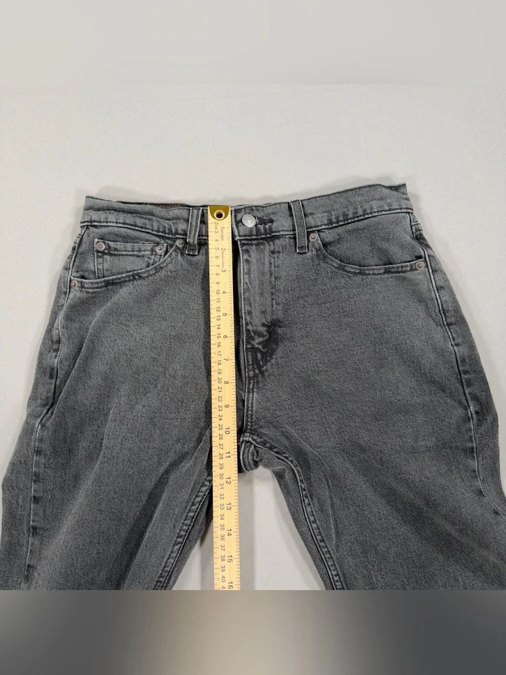 Levi's 505 Regular Fit 30x30 (Fits 30x28) Faded Black Charcoal Straight Jeans